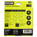 Ryobi 4 Piece Cutting and Grinding Set - 125mm - Metalworking Precision - SuperSaverAU - view 3