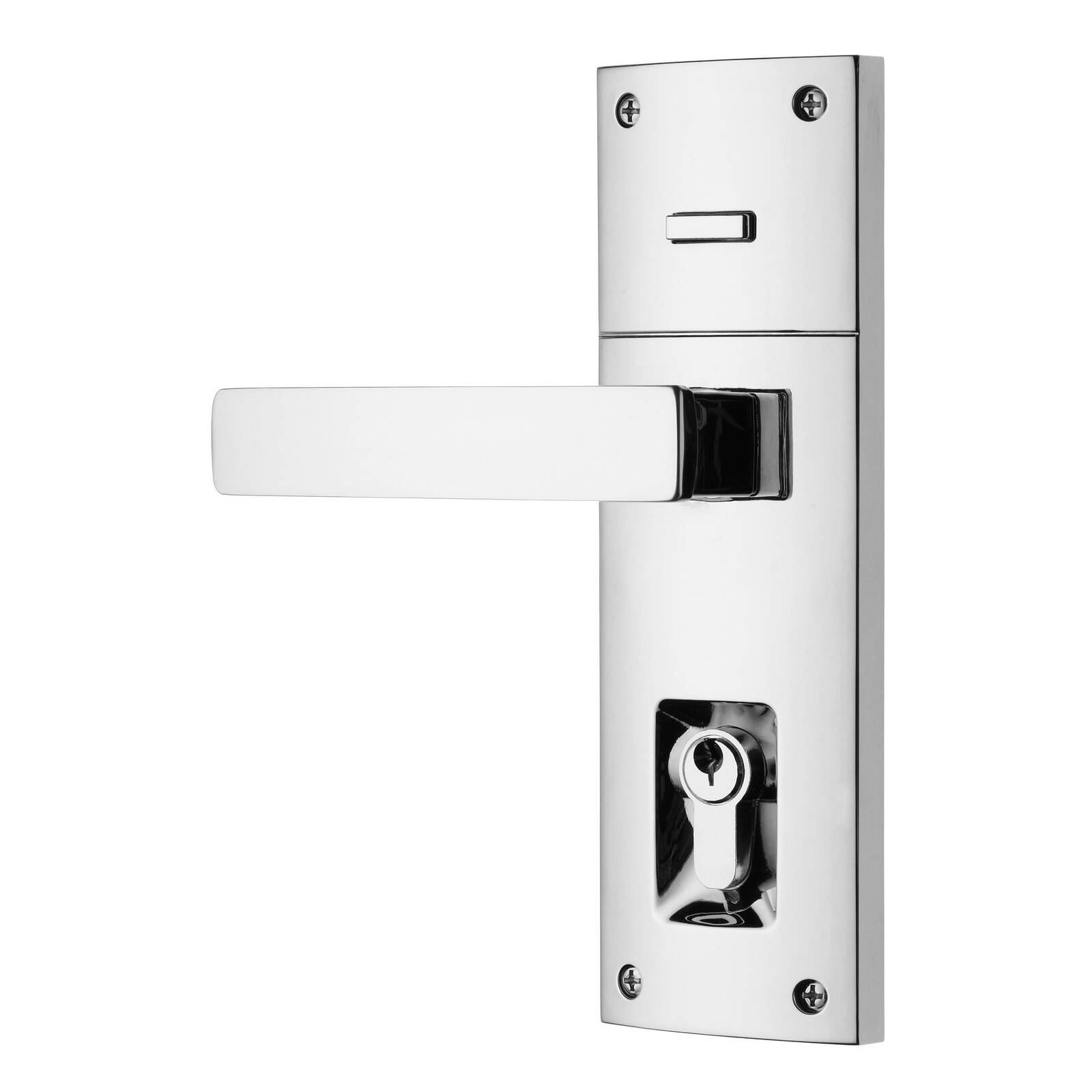 Gainsborough Trilock Contemporary Angular Leverset, Double Cylinder, Bright Chrome