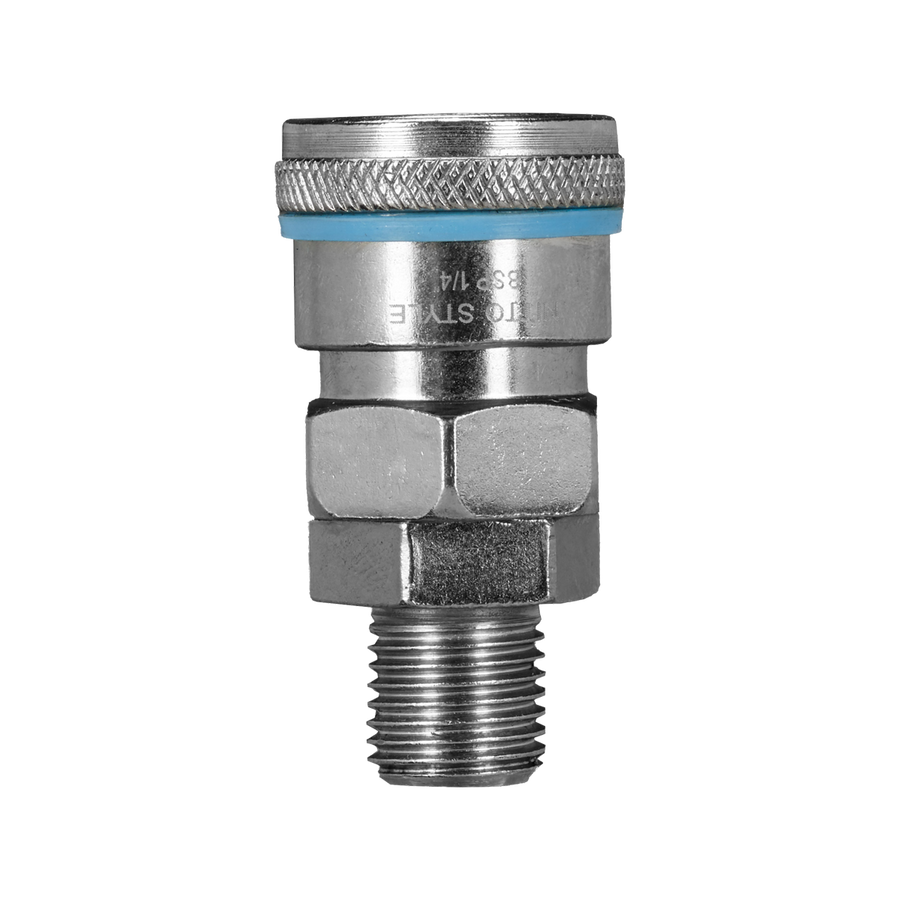 Powerfit Nitto Style Coupler - ¼" BSP Male - Steel - Durable - SuperSaverAU - view 1