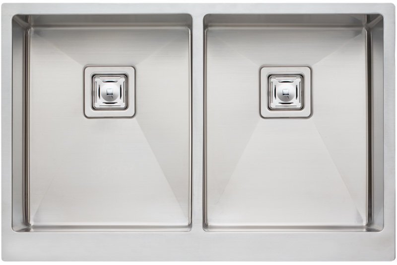 Oliveri Professional Butler double bowl sink - 304 grade stainless steel, undermount recommended - PR1263U