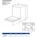 Westinghouse 60cm Freestanding Dishwasher - 15 Place Settings, Stainless Steel, 10 Programs - WSF6608XC