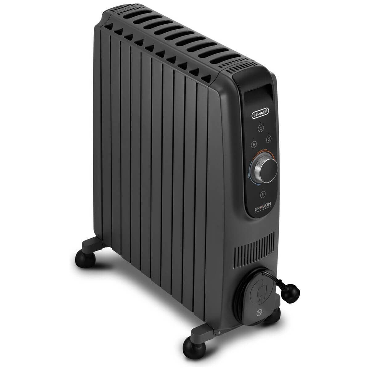DeLonghi Dragon 5 Pro 2400W Oil Column Heater - Grey - WiFi App Connectivity - TRD51024WIFI