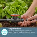 GARDENA 13mm Micro Irrigation Shut-Off / Regulation Valve Black High-Impact Plastic