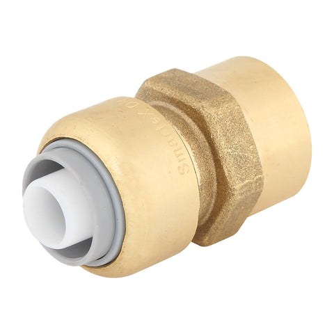 SmarteX-PEX 16 x 15mm Female Connector, Lead Free Brass Push-Fit