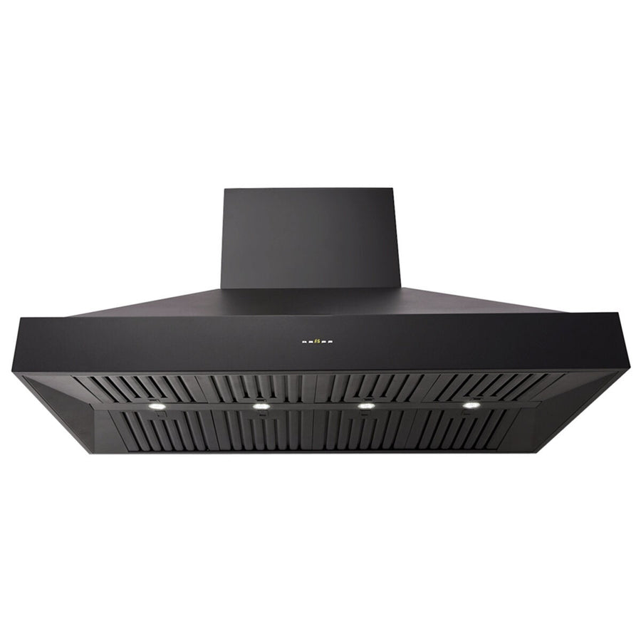 Schweigen 3000m³/h Silent BBQ Rangehood - 1500mm Black Wall Mounted, 304 Stainless Steel - CL8915BSP2KIT