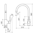 Dorf Matte Black Obsidian Sink Mixer - 110mm x 360mm x 210mm - Lead-Free Brass - Easy Installation - SuperSaverAU - view 2