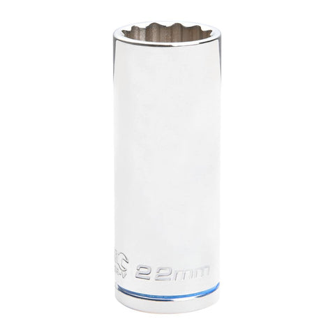 Kincrome Deep Socket - 22mm - Chrome Vanadium Steel - Rust Resistant - SuperSaverAU - view 1