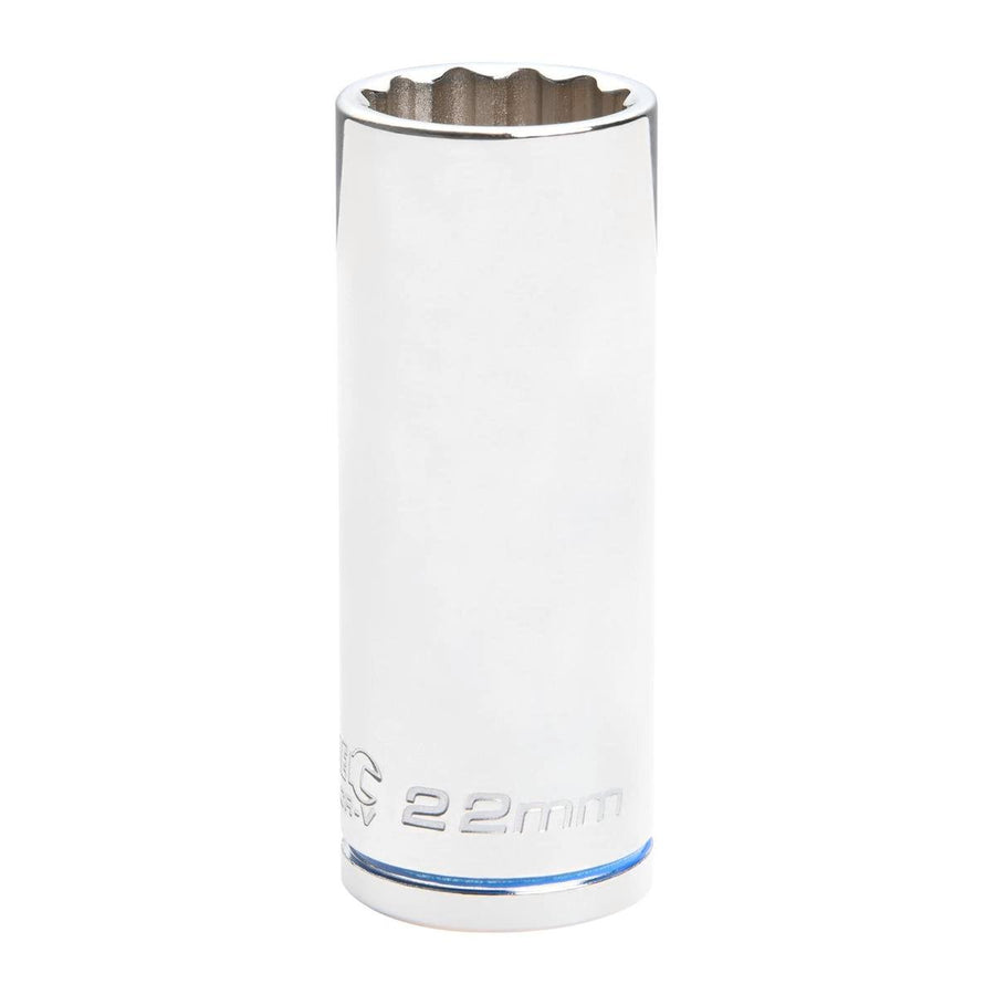 Kincrome Deep Socket - 22mm - Chrome Vanadium Steel - Rust Resistant - SuperSaverAU - view 1