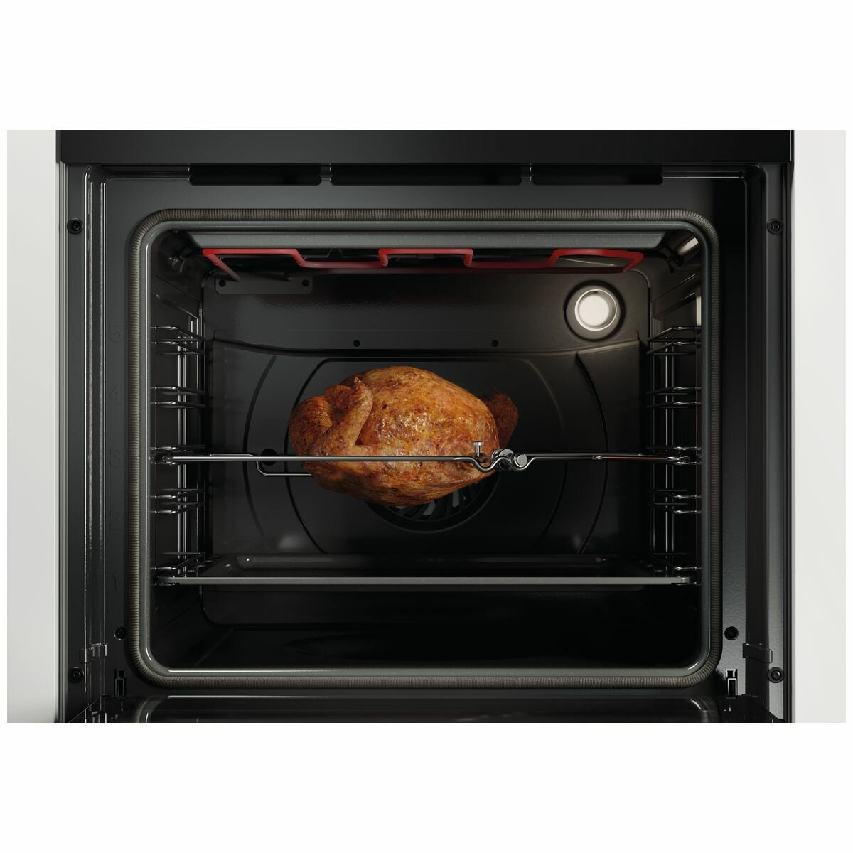 Haier 60cm Pyrolytic Oven - 70L, 10 Functions, Rotisserie, Meat Probe, Black - HWO60S10TPB2