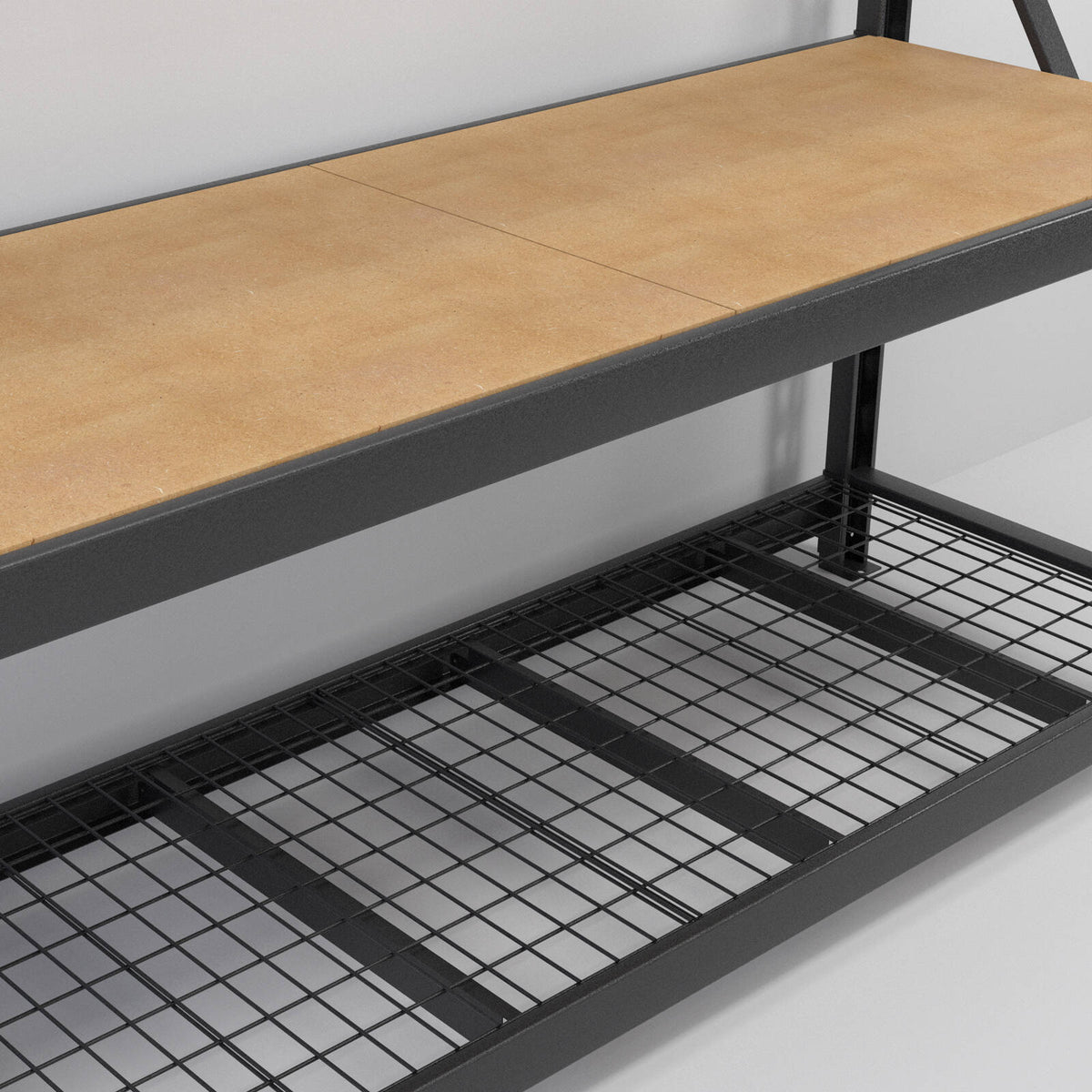 Rack It 400kg 420mm Steel Shelf Support Brace, Black for 430mm Rack Depth