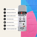White Knight Squirts 310g Silver Satin Spray Paint - Indoor/Outdoor