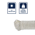 Grunt 5mm x 5m White Nylon Starter Cord 450kg Break Strength