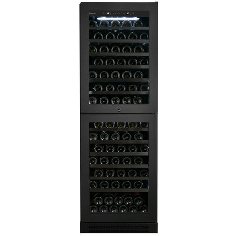 Artusi 160 Bottle Dual Zone Wine Cabinet - Matte Black - Frost Free - AWCD160BV