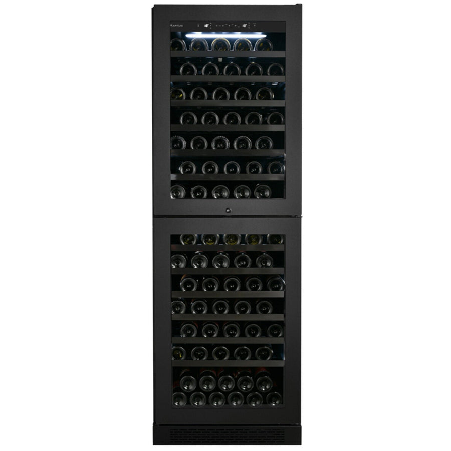 Artusi 160 Bottle Dual Zone Wine Cabinet - Matte Black - Frost Free - AWCD160BV