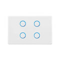 Deta Touch Activated Quad Gang Light Switch 75mm x 30mm x 110mm - White - SuperSaverAU - view 1