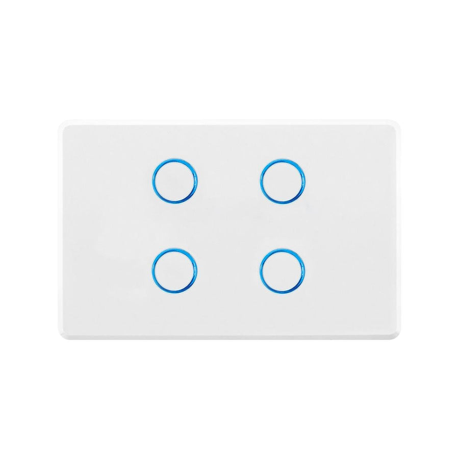 Deta Touch Activated Quad Gang Light Switch 75mm x 30mm x 110mm - White - SuperSaverAU - view 1