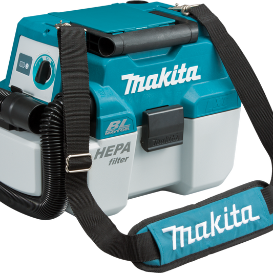 Makita Wet Dry Dust Extractor - 7.5L - Plastic - HEPA Filter