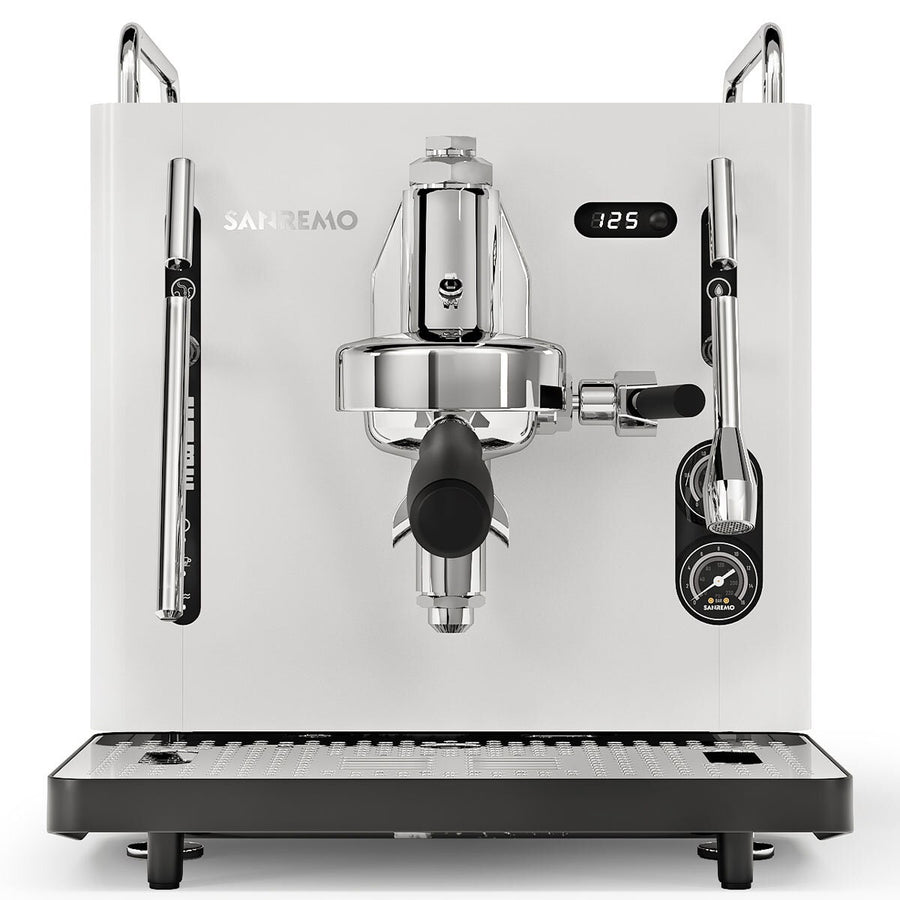 Sanremo Absolute Cube Manual Coffee Machine - E61 Group, 1.8L Tank, White Finish - SRPCB13A816L03