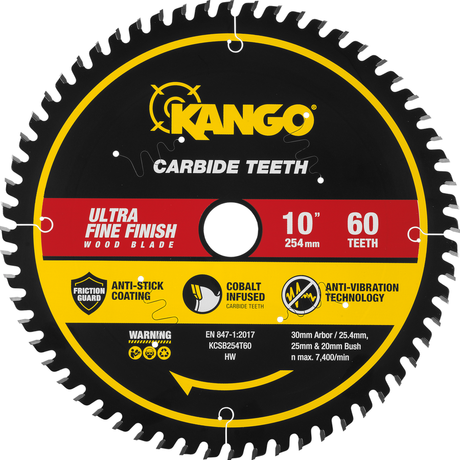 Kango 254mm 60t Wood Mitre Saw Blade - Cobalt-Infused Carbide - SuperSaverAU - view 1