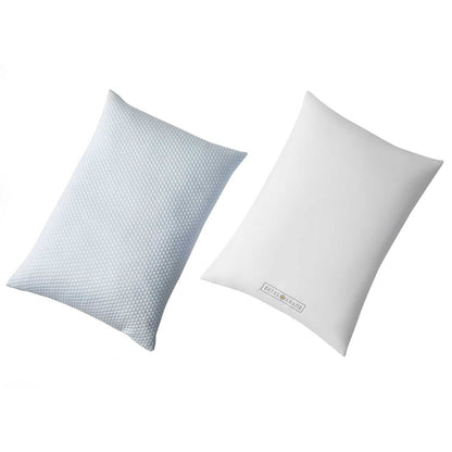 Hotel Grand Reversible Cooling Pillow 2 Pack - Cool to the Touch Fabric, Reversible for Summer & Winter, Medium Firm Density, DuraLOFT Filling