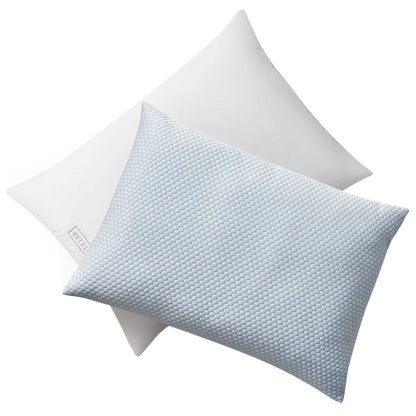 Hotel Grand Reversible Cooling Pillow 2 Pack - Cool to the Touch Fabric, Reversible for Summer & Winter, Medium Firm Density, DuraLOFT Filling
