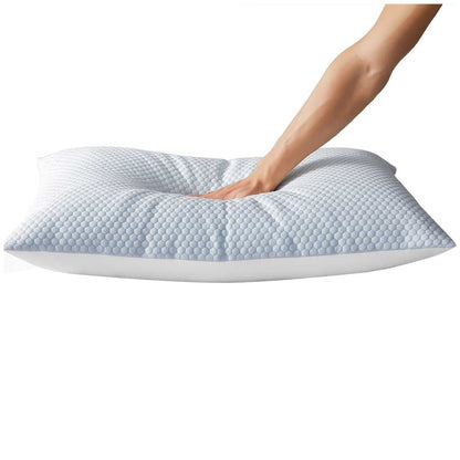 Hotel Grand Reversible Cooling Pillow 2 Pack - Cool to the Touch Fabric, Reversible for Summer & Winter, Medium Firm Density, DuraLOFT Filling