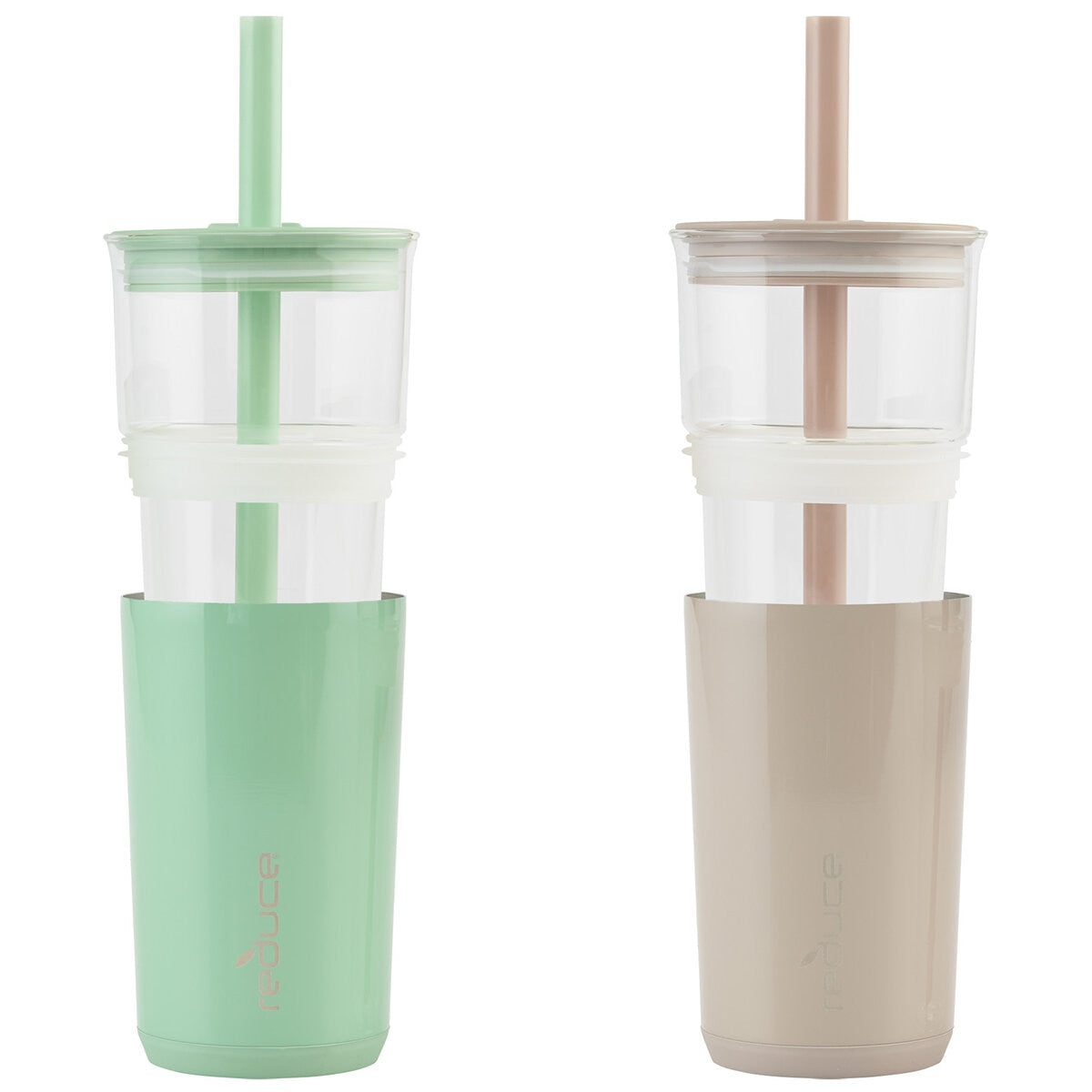 Reduce Aspen Glass Tumbler 591ml 2 Pack Matcha Sand - SuperSaverAU - view 3