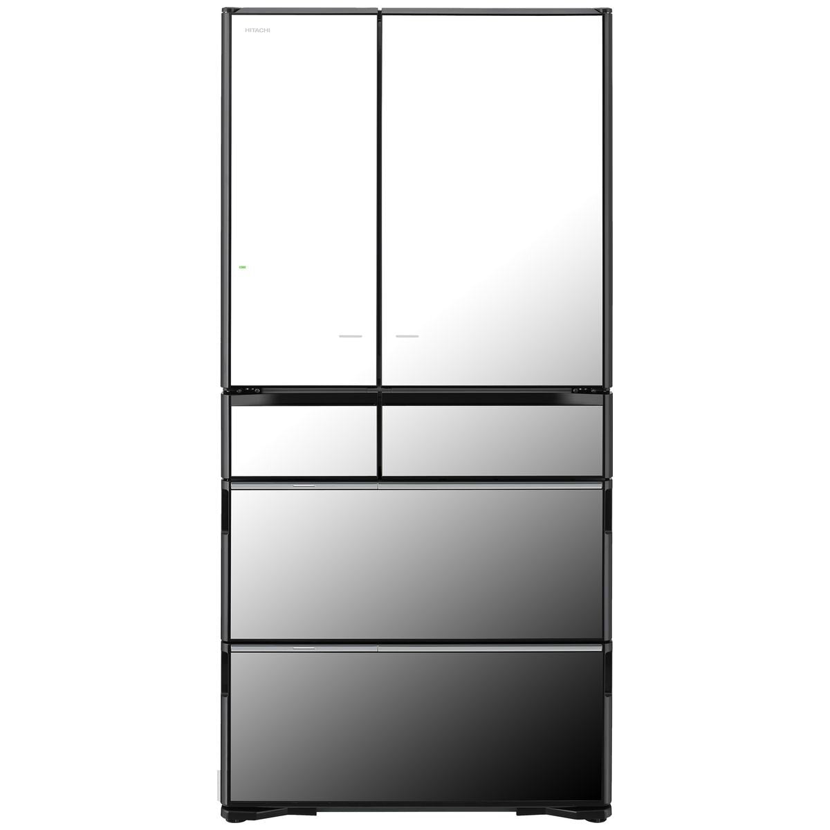 Hitachi 735L French Door Fridge - Crystal Mirror Glass, Vacuum Compartment, Made in Japan - RZX740RAX