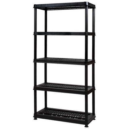 Greenmade 5‑Tier Storage Rack – Heavy‑Duty Resin Shelving (36″ W × 74″ H), No Tools Assembly