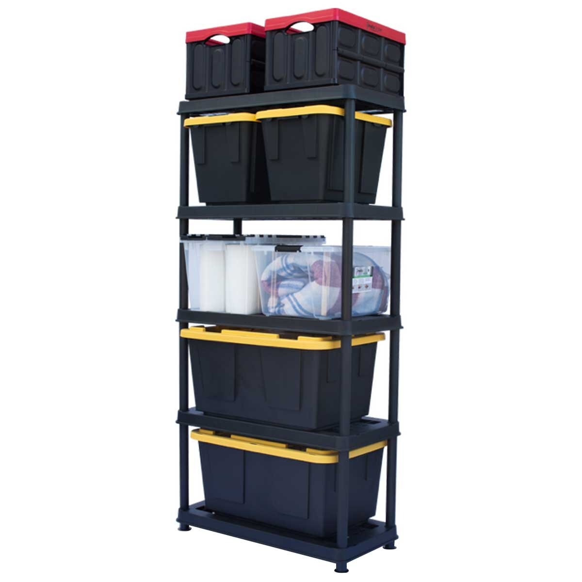 Greenmade 5‑Tier Storage Rack – Heavy‑Duty Resin Shelving (36″ W × 74″ H), No Tools Assembly