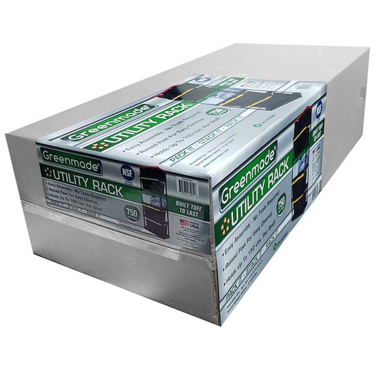 Greenmade 5‑Tier Storage Rack – Heavy‑Duty Resin Shelving (36″ W × 74″ H), No Tools Assembly