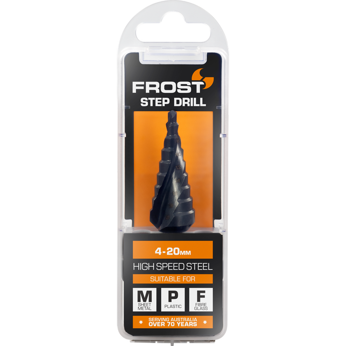 Frost 4 HSS Step Drill 20mm - High-Speed Steel - Precision Drilling - SuperSaverAU - view 1