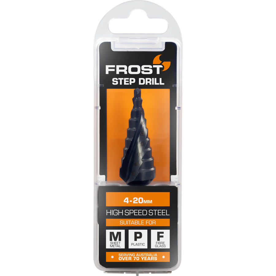 Frost 4 HSS Step Drill 20mm - High-Speed Steel - Precision Drilling - SuperSaverAU - view 1