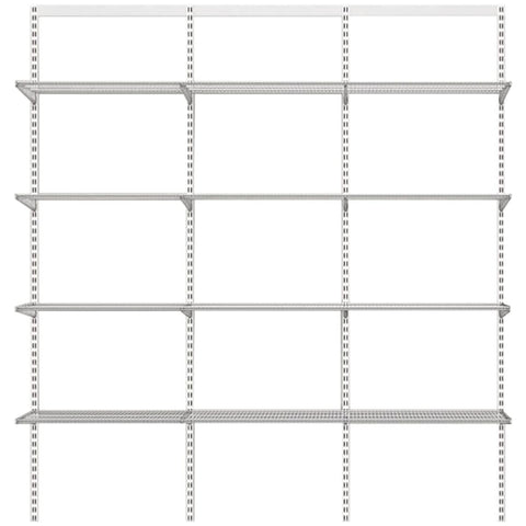 Elfa Classic Linen Closet Wide - White E-Poxy Bonded Steel - Made in Sweden - 12082
