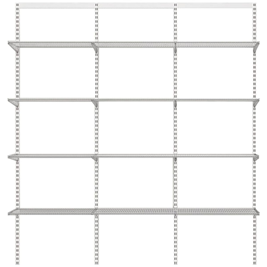 Elfa Classic Linen Closet Wide - White E-Poxy Bonded Steel - Made in Sweden - 12082