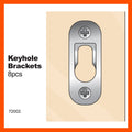 Everhang 10kg Zinc Plated Steel Picture Hanging Keyhole Plate 8 Pack