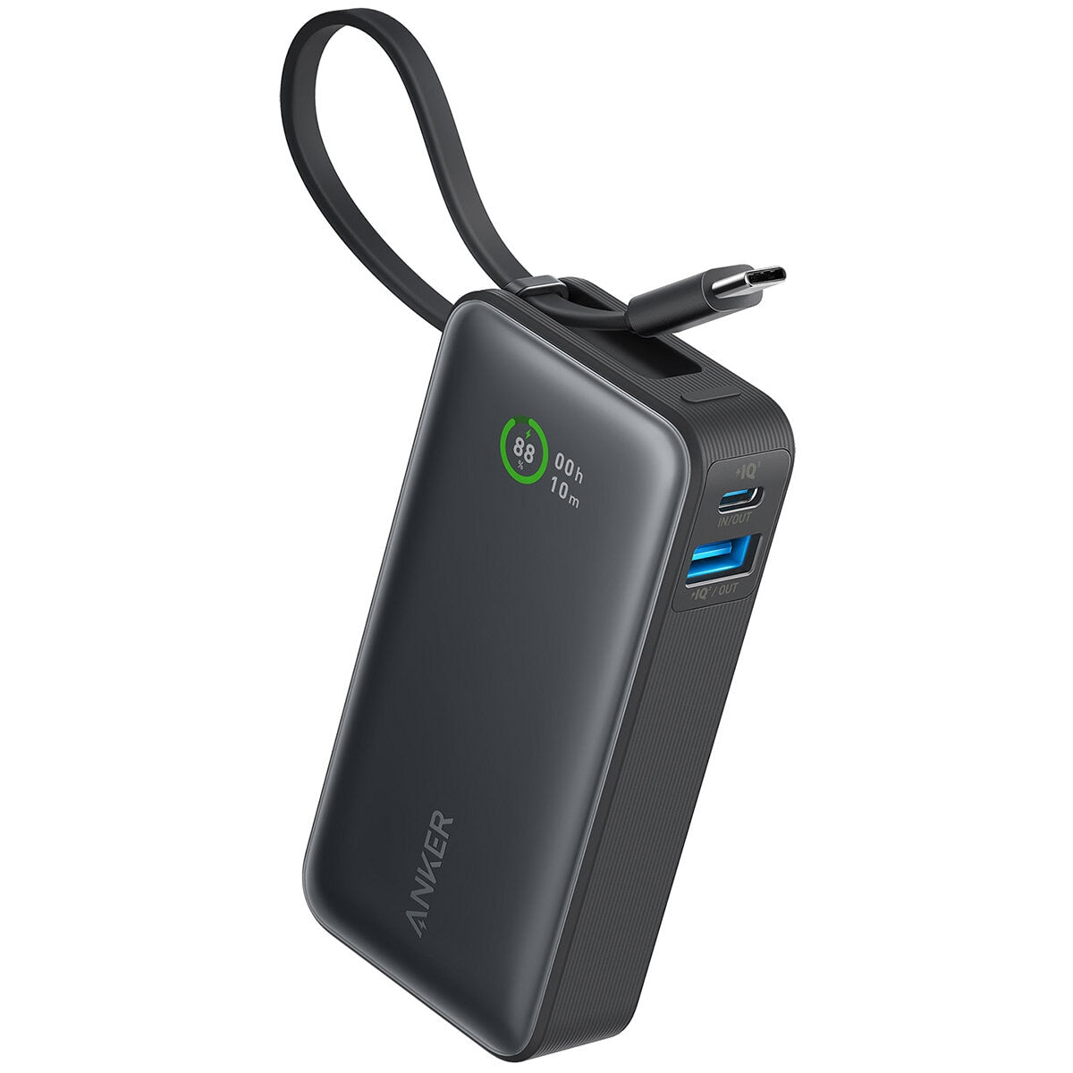 Anker Nano 10K 30W Power Bank With Built In USB-C Cable Black A1259H11 - SuperSaverAU - view 3