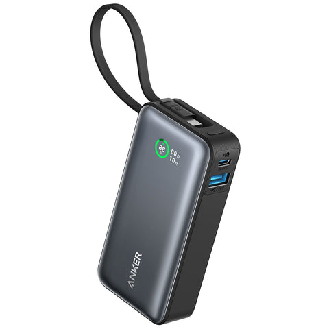 Anker Nano 10K 30W Power Bank With Built In USB-C Cable Black A1259H11 - SuperSaverAU - view 2