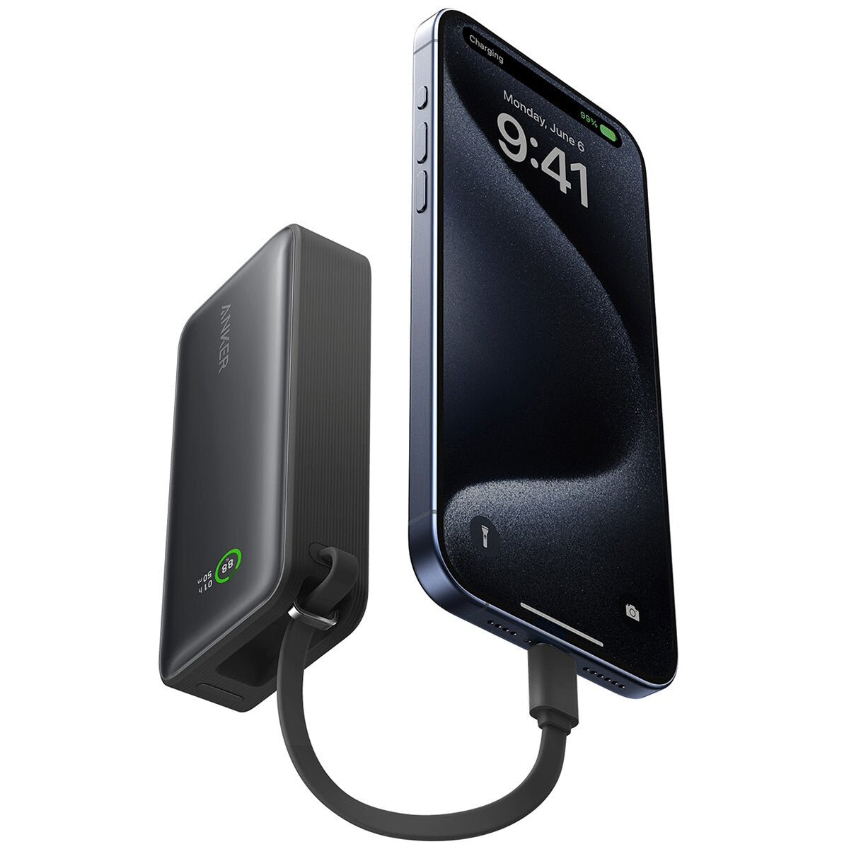 Anker Nano 10K 30W Power Bank With Built In USB-C Cable Black A1259H11 - SuperSaverAU - view 7