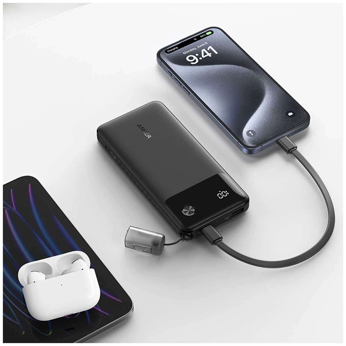 Anker 10K Power Bank 22.5W Black, Slim Design, 10000mAh, USB-C, Trickle Charge - SuperSaverAU - view 3