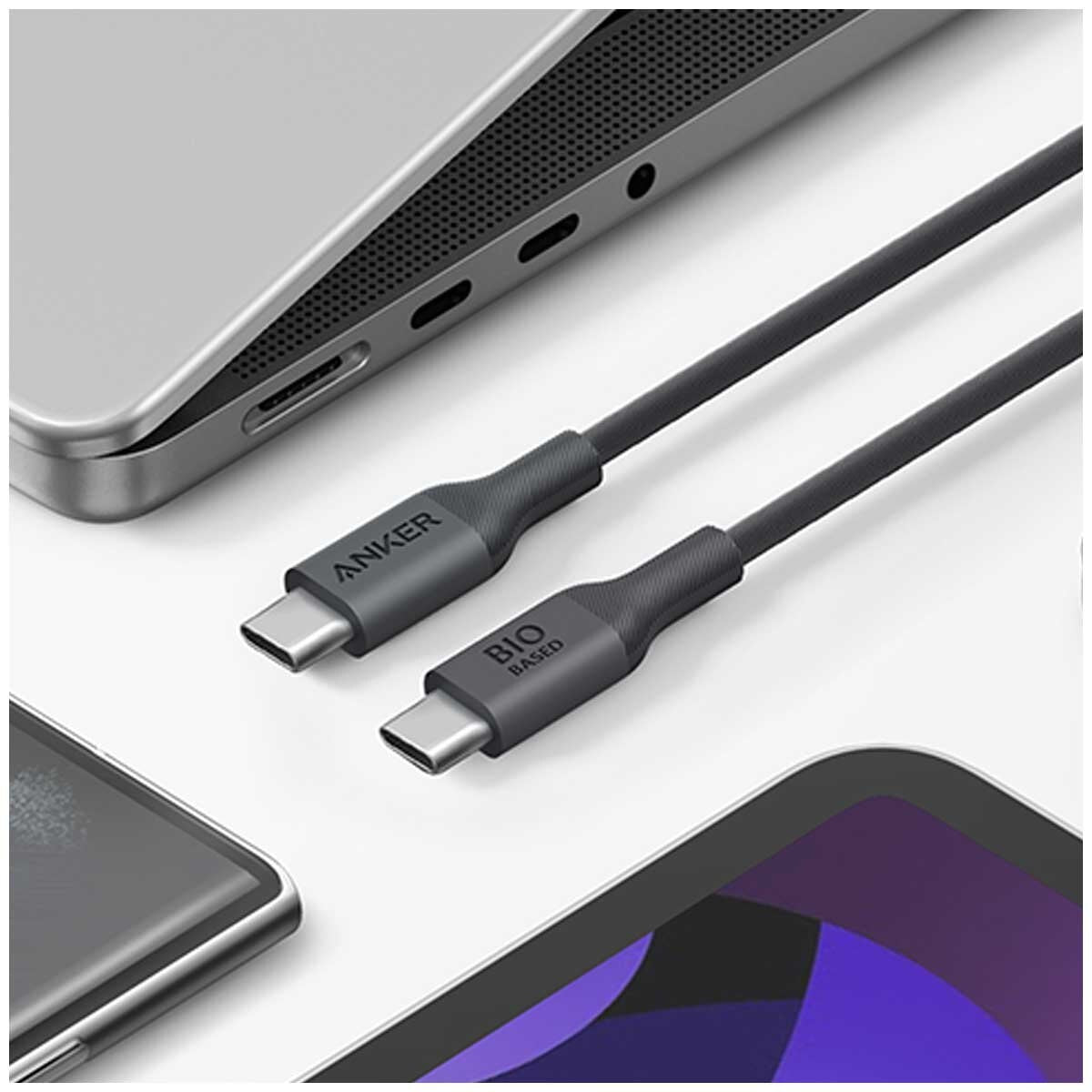 Anker 544 Bio-Based USB-C To USB-C Cable 0.9M Black A80F1H11 - SuperSaverAU - view 3