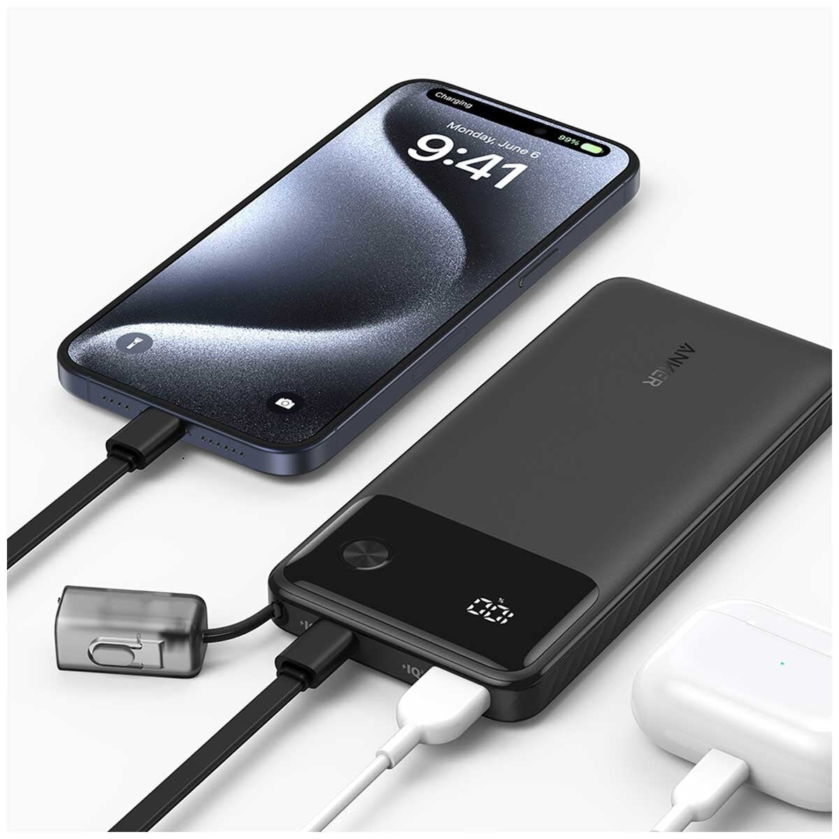 Anker 10K Power Bank 22.5W Black, Slim Design, 10000mAh, USB-C, Trickle Charge - SuperSaverAU - view 5