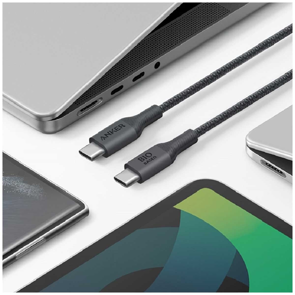Anker 544 Bio-Nylon USB-C To USB-C Cable 1.8M Black A80F6H11 - SuperSaverAU - view 4