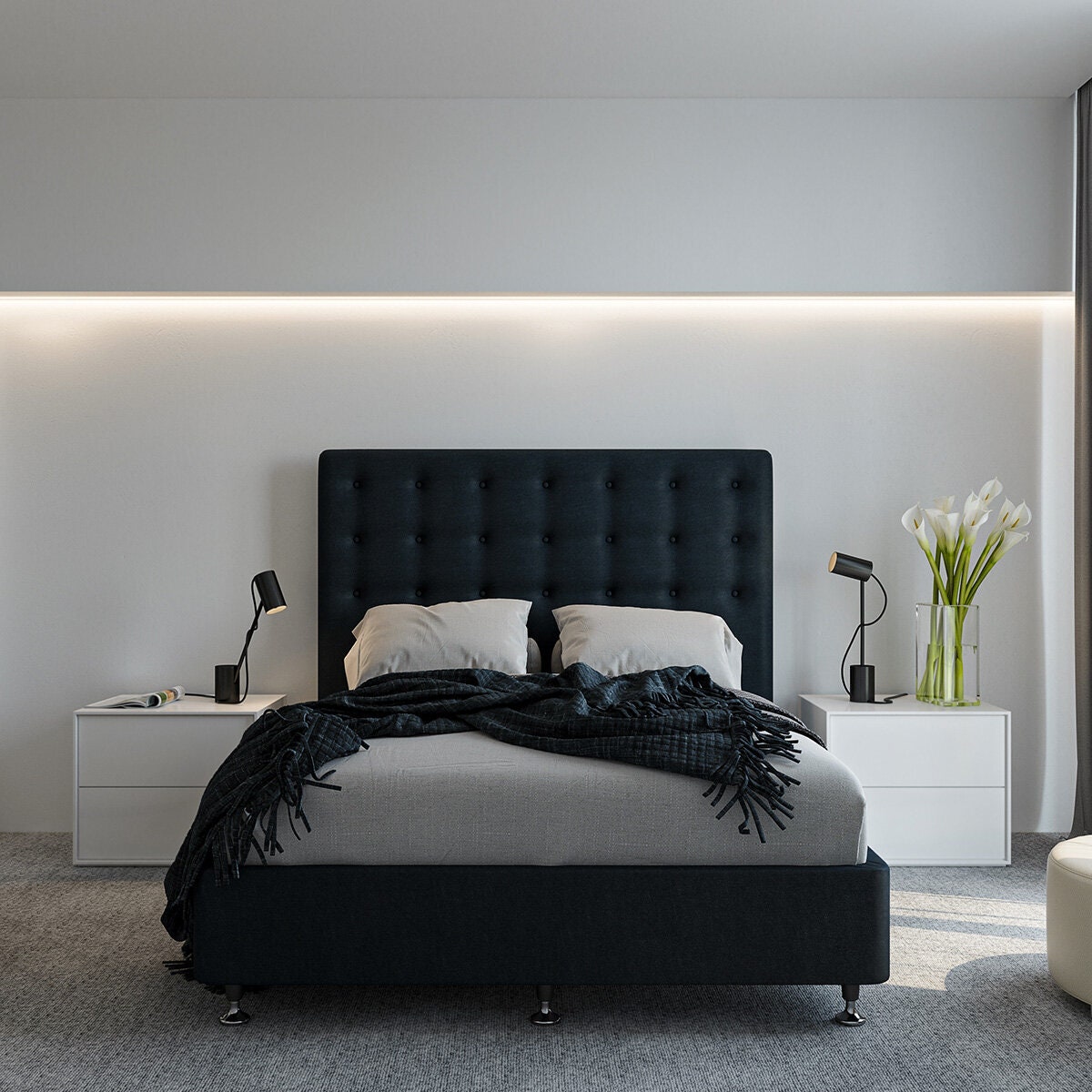 A.H. Beard Domino Amsterdam Medium King Mattress - 5 Zone Coil Support - Gel Memory Foam - DOAMSMMKING