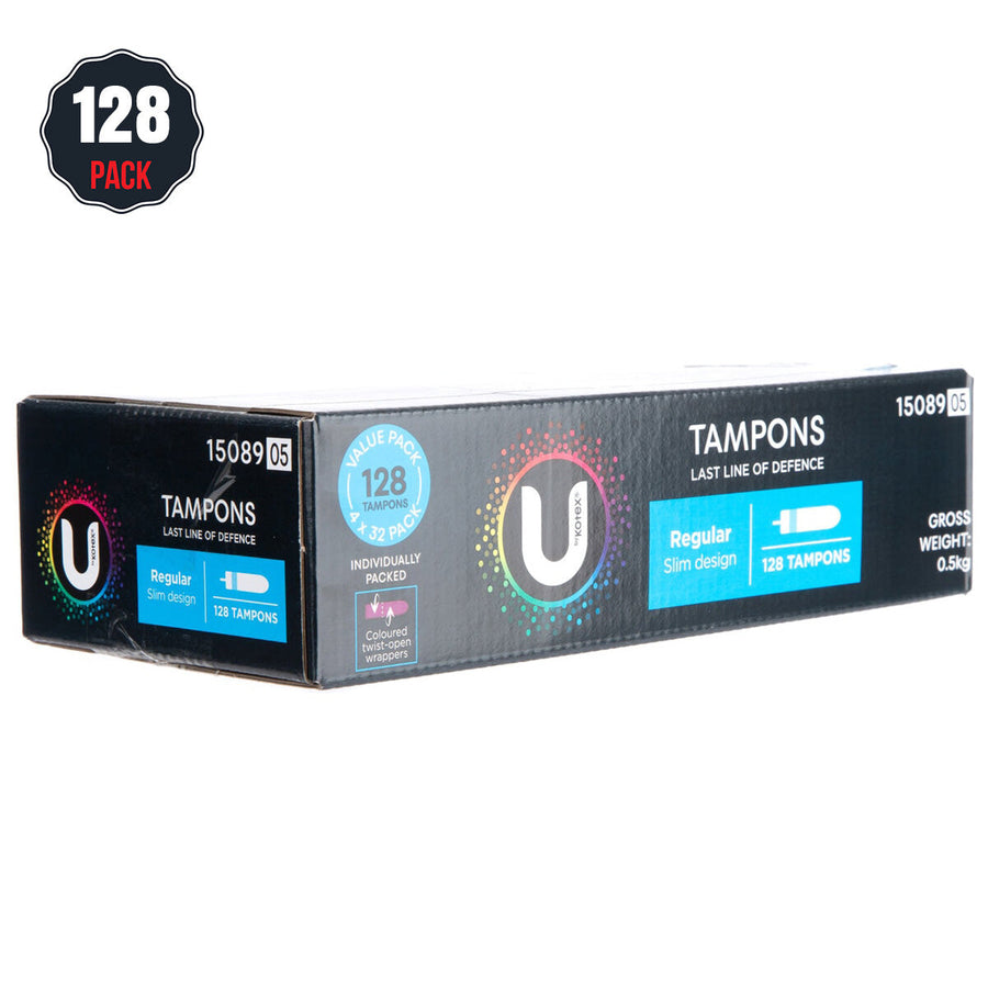 U By Kotex Regular Tampons 128 Pack - SuperSaverAU - view 1