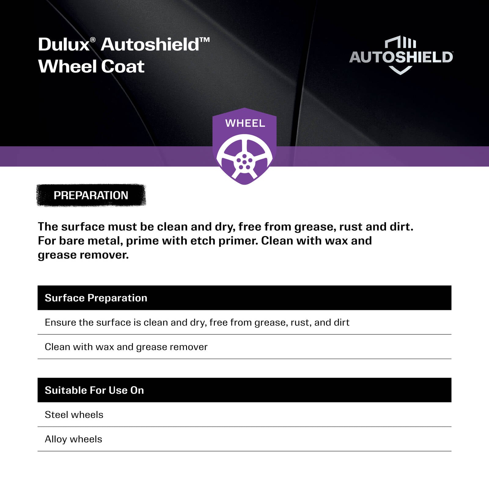Dulux Autoshield 340g Silver Wheel Coat Spray Paint, Durable Automotive Wheel Finish