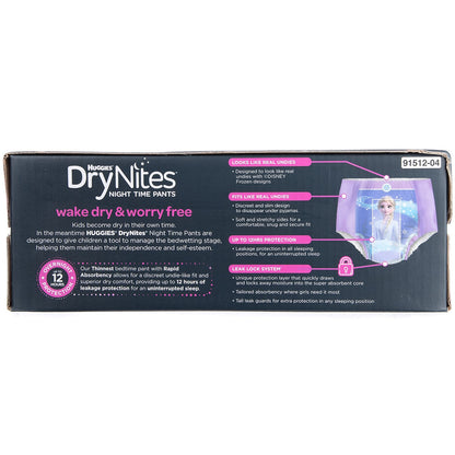 Huggies DryNites Night Time Pants 4-7 Years 2 x 27 Pants Girls