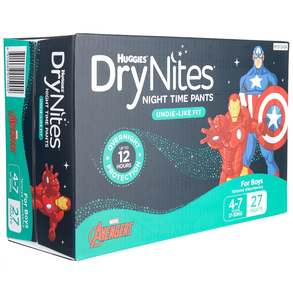 Huggies DryNites Night Time Pants 4-7 Years 2 x 27 Pants Boys