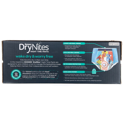 Huggies DryNites Night Time Pants 4-7 Years 2 x 27 Pants Boys