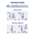 Permastik Medium Cosmo Wire Hooks - 6 Pack White Plastic Self-Adhesive
